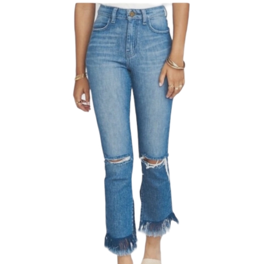SMYMM Brooklyn High Waist Frayed Hem Jeans sz 24